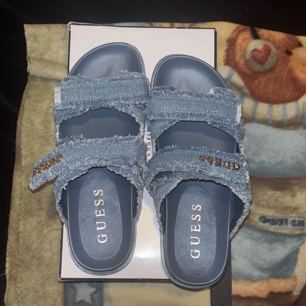 Guess Blue Sandals with Adjustable Straps